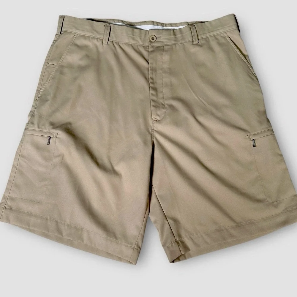 Snake Eyes Shorts Men's 38 Tan‎ Khaki Dry-18 Performance Golf Casual Classic Fit